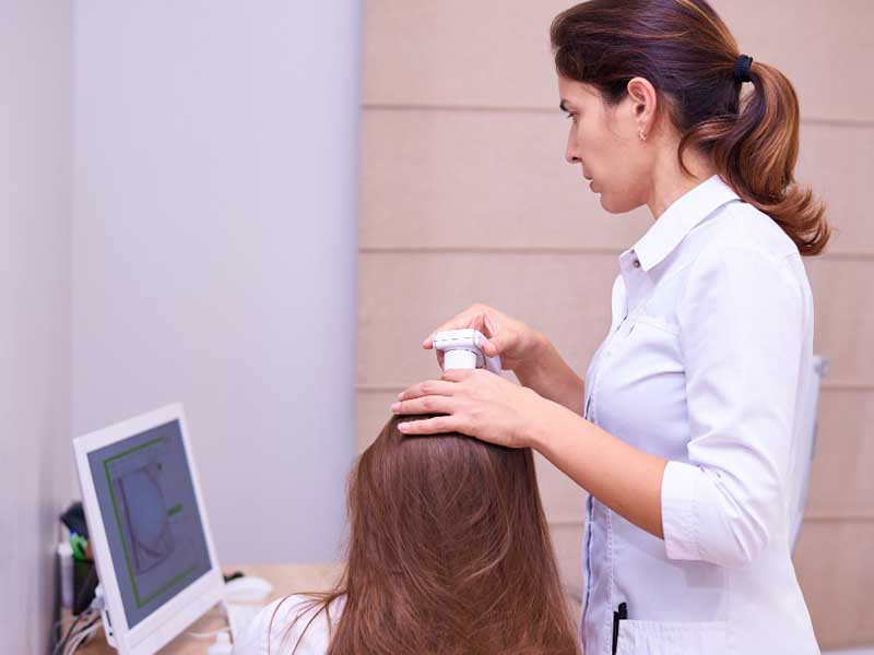 Consult dermatologists for dry scalp