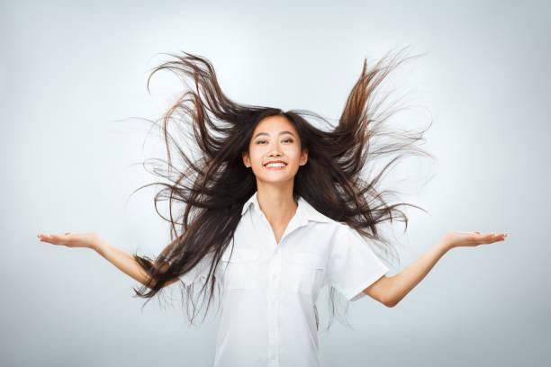 Woman with healthy long hair